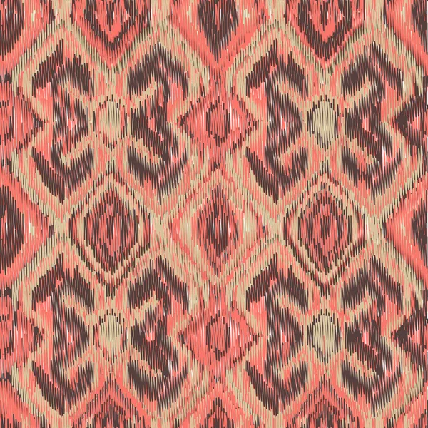 Naadloze Ikat Patroon Abstract Achtergrond Voor Textiel Ontwerp Behang Oppervlakte — Stockvector