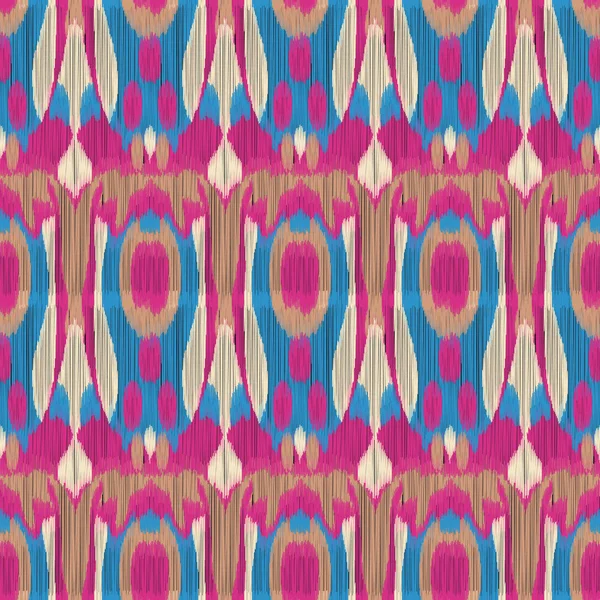 Padrão Ikat Sem Costura Fundo Abstrato Para Design Têxtil Papel — Vetor de Stock