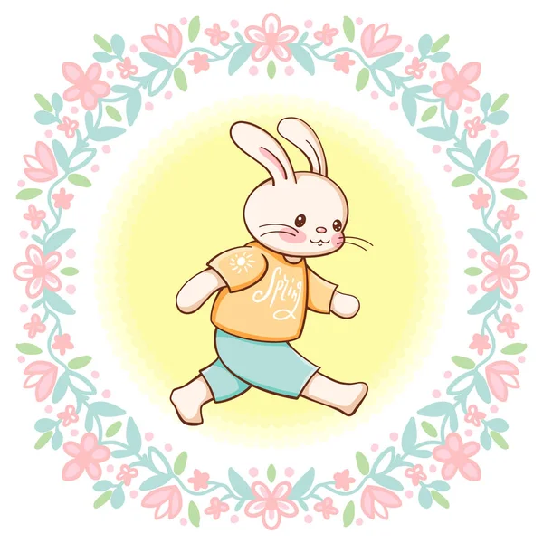 Funny cartoon Bunny — Stock Vector