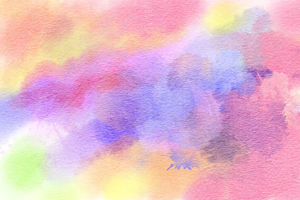Multicolor Akvarell Bakgrunden Handritade Illustration — Stockfoto
