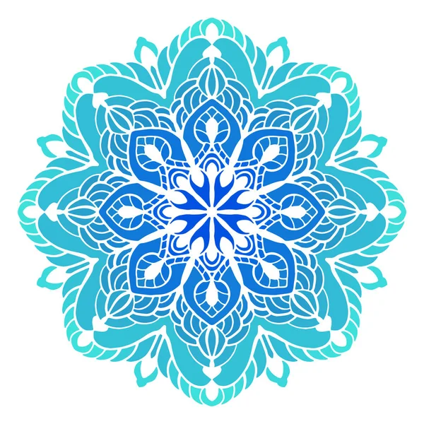 Mandala Multicolor Aislado Sobre Fondo Blanco Ilustración Hecha Mano Vector — Vector de stock