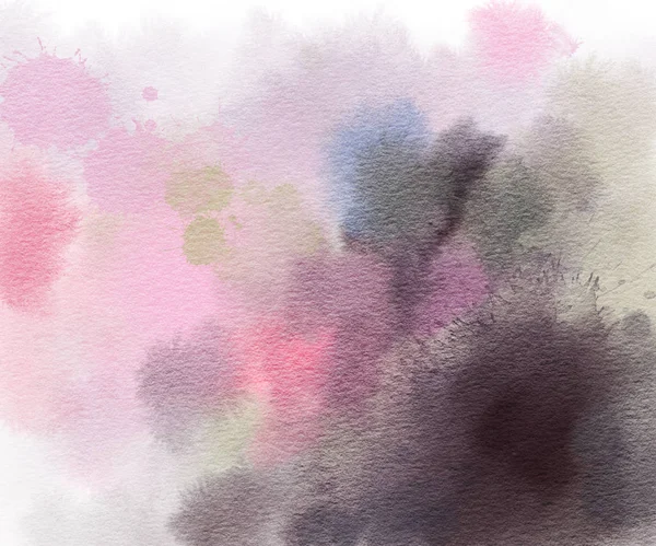 Pink Grey Watercolor Background Hand Drawn Illustration — Stock Photo, Image