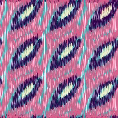 Kusursuz Ikat Deseni. Tekstil tasarımı, duvar kağıdı, yüzey dokuları, ambalaj kağıdı için soyut arkaplan.
