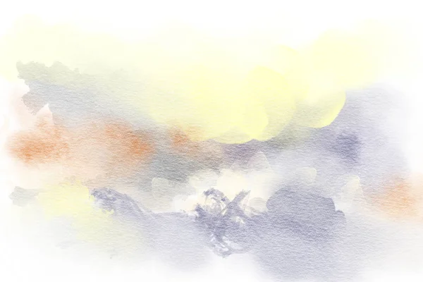 Watercolor background with colored spots.  Hand-drawn illustration.