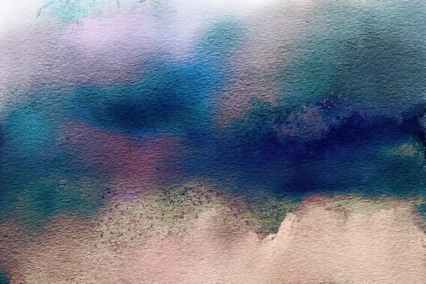 Dunkler Aquarell Hintergrund Mit Farbigen Flecken Handgezeichnete Illustration — Stockfoto