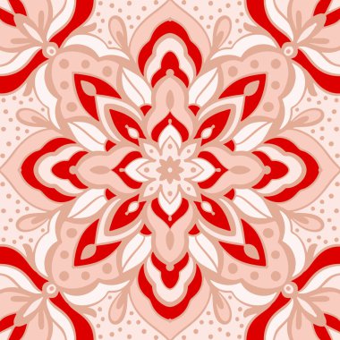 Eski usul arabesk ile kusursuz desen. Vektör illüstrasyonu.