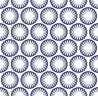 Dekoratif daireleri olan siyah ve beyaz desenli mandala tarzı. Vektör illüstrasyonu.