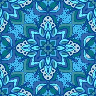 Dikişsiz Desen Arabesk Retro Stil Vektör İllüstrasyon