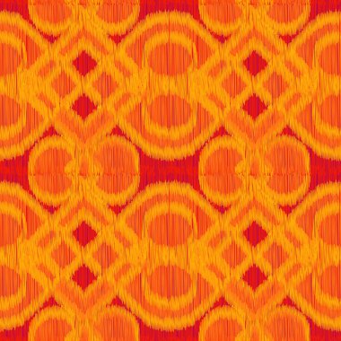 Kusursuz Ikat Deseni. Tekstil tasarımı, duvar kağıdı, yüzey dokuları, ambalaj kağıdı için soyut arkaplan.