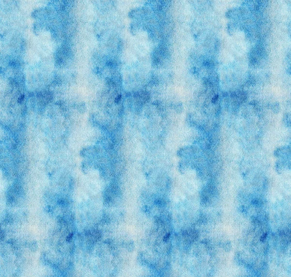 Seamless Tie Dye Pattern Indigo Color White Silk Hand Painting — Stock Photo, Image