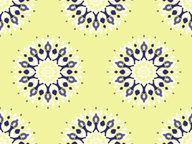 Dekoratif daireler ve mandala tarzında kusursuz desenler. Vektör illüstrasyonu.