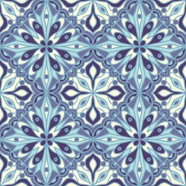 Eski usul arabesk ile kusursuz desen. Vektör illüstrasyonu.