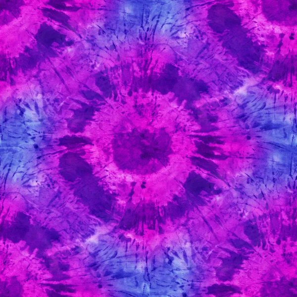 Sömlös Tie Dye Mönster Indigo Färg Vitt Siden Handmålning Tyger — Stockfoto