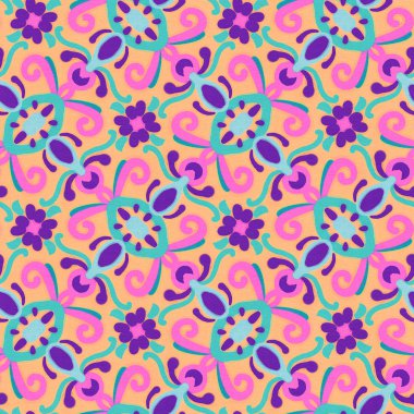 Soyut dikişsiz desen. Kumaş dokusu ile doodle tarzıçizim. Elle çizilmiş illüstrasyon.