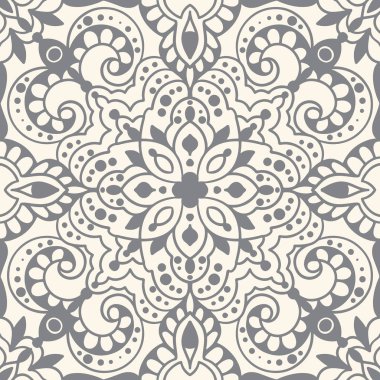 Eski usul arabesk ile kusursuz desen. Vektör illüstrasyonu.