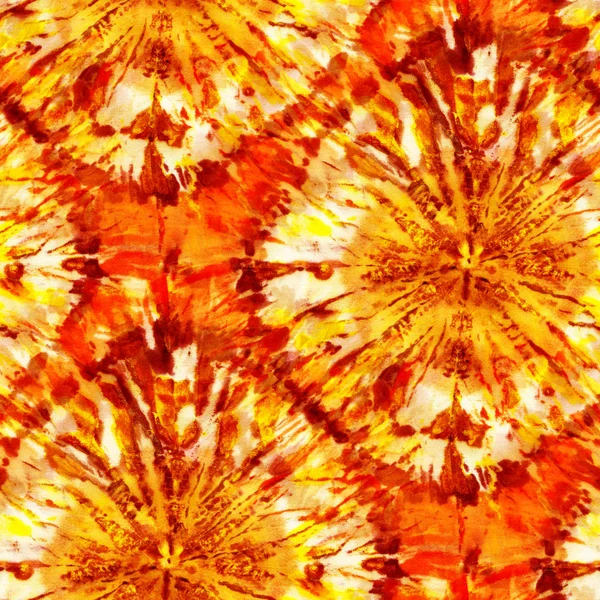 Modello Senza Cuciture Tie Dye Colore Arancione Seta Bianca Tessuti — Foto Stock