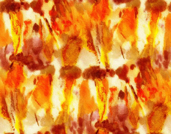 Seamless Tie Dye Pattern Orange Color White Silk Hand Painting — Stock Photo, Image