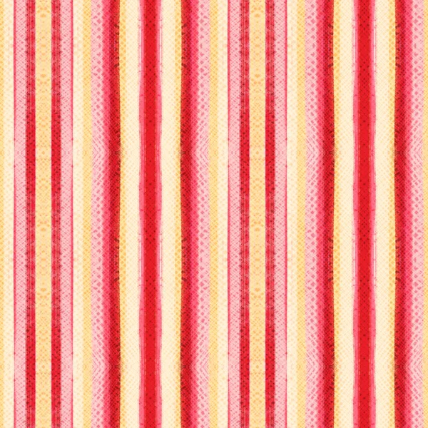 Seamless Pattern Vertical Stripes Yellow Red Color Hand Drawn Illustration — Stock Photo, Image