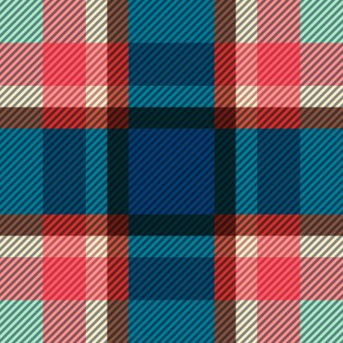 Tartan kumaş dokusu. Kusursuz desen. Vektör illüstrasyonu. 
