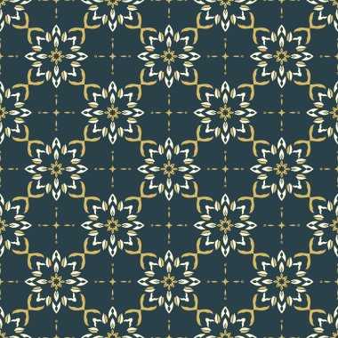 Eski usul arabesk ile kusursuz desen. Vektör illüstrasyonu.