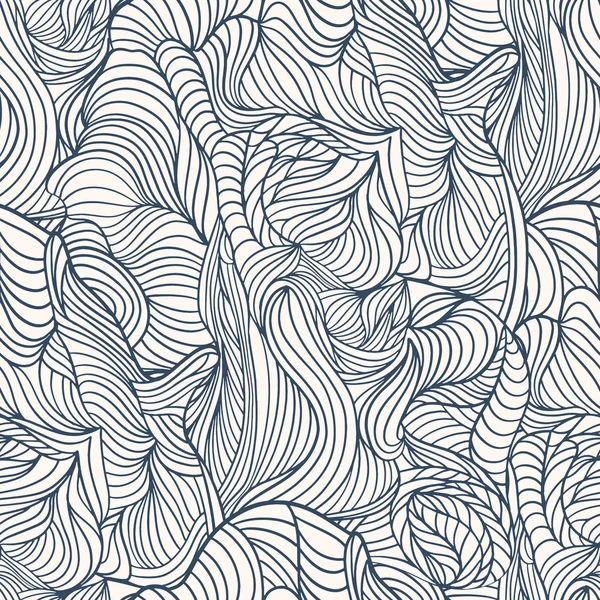 Patrón Sin Costuras Con Líneas Estilo Doodle Ilustración Vectorial — Archivo Imágenes Vectoriales