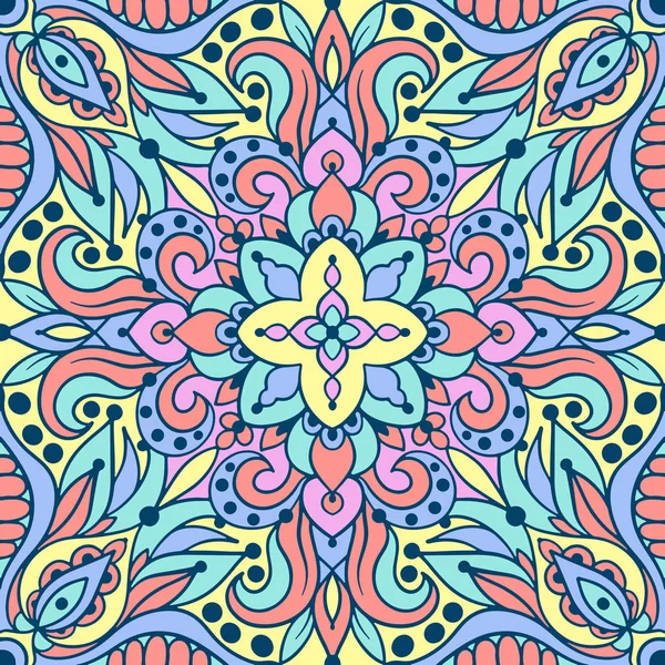 Eski usul arabesk ile kusursuz desen. Vektör illüstrasyonu.