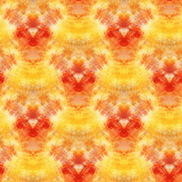 Nahtloses Muster Aus Gelber Und Roter Farbe Auf Weißer Seide — Stockfoto