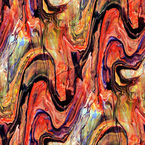 Наливання Акрилу Різнокольоровий Барвистий Фон Безшовні Візерунки Мальована Вручну Ілюстрація — стокове фото