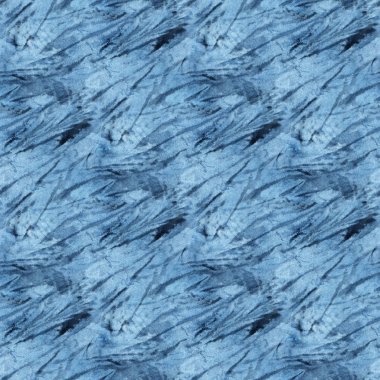 Beyaz ipeğin üzerindeki çivit rengi kusursuz kravat boyası deseni. El boyası kumaşlar - nodüler batik. Shibori boyaması.. 