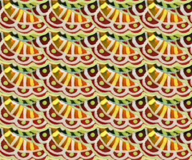 Kumaş dokusuyla karışık batik deseni. Kusursuz desen. El çizimi illüstrasyon.  