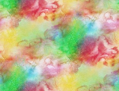 Abstract seamless pattern with watercolor spots. Hand-drawn illustration. clipart