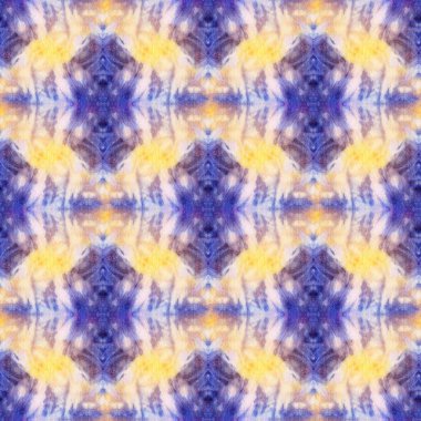 Beyaz ipek üzerinde kusursuz kravat boyası deseni. El boyası kumaşlar - nodüler batik. Shibori boyaması.. 