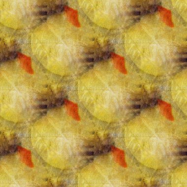 Doğal ipek üzerinde yaprak izleri olan kusursuz botanik izleri. El çizimi illüstrasyon.