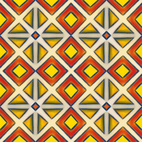 Nahtloses Muster Mit Stilisierten Ethnischen Mustern Handgezeichnete Illustration — Stockfoto