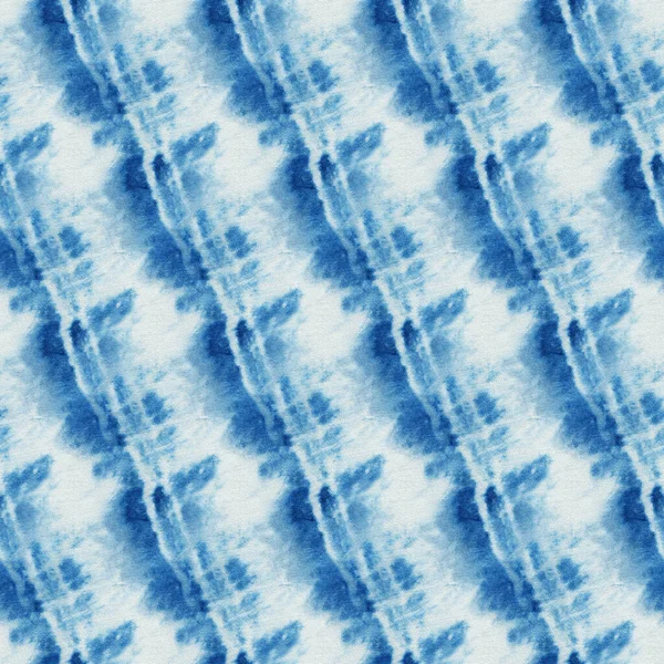 Sömlös Tie Dye Mönster Indigo Färg Vitt Siden Handmålning Tyger — Stockfoto