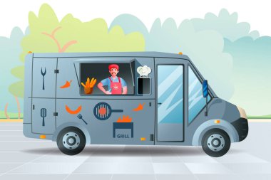 Yemek pisti, tekerlekli mutfak, şehirdeki festivallerde yiyecek satmak, parklar, sokaklar ve meydanlar.