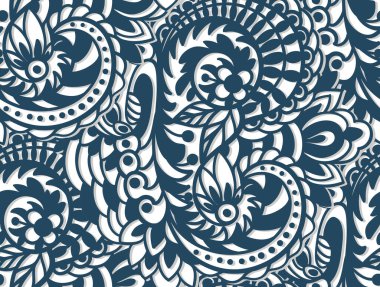 Çok renkli Paisley desenli kusursuz desen. Vektör illüstrasyonu