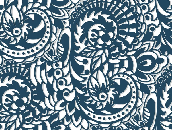 Çok Renkli Paisley Desenli Kusursuz Desen Vektör Illüstrasyonu — Stok Vektör