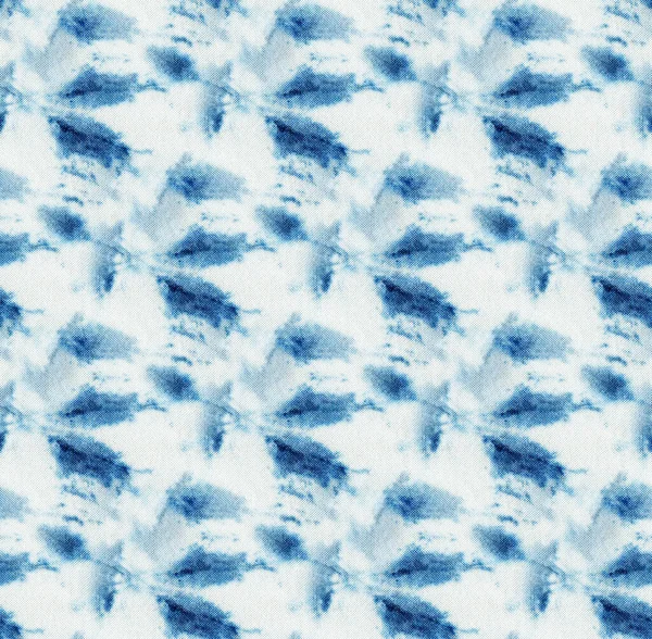 Sömlös Tie Dye Mönster Indigo Färg Vitt Siden Handmålning Tyger — Stockfoto