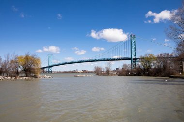 15 Nisan 2019 Windsor Ontario Canda Şehir Manzara Mckee Park Bulutlu Günü
