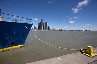 15 Nisan 2019 Windsor Ontario Canada Boat River Cruise Gemisi Detroit Nehri