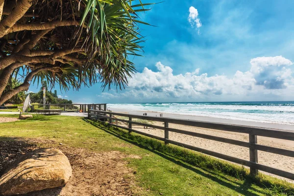 Coolum Australia Feb 2018 Gente Disfruta Del Verano Playa Principal — Foto de Stock