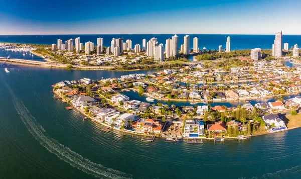 Vista Aérea Surfers Paradise Southport Gold Coast Queendsland Austrália — Fotografia de Stock