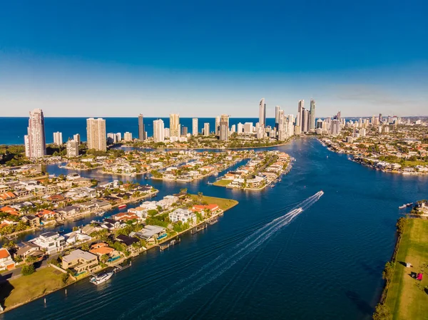 Aerial view of Surfers Paradise on the Gold Coast, Queendsland, — Stock Photo, Image