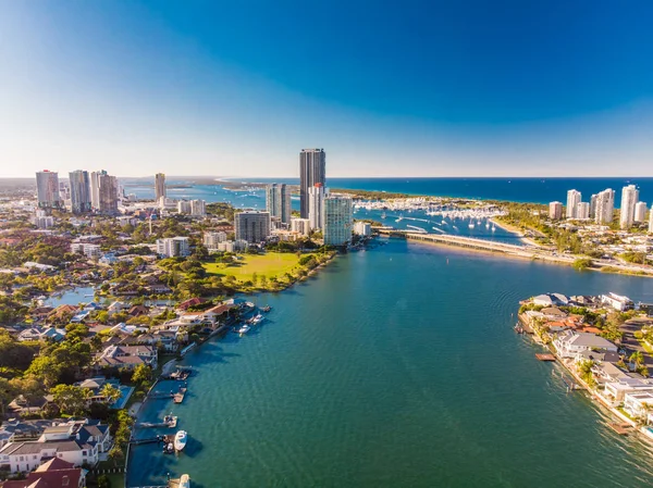Aerial view of Southport on the Gold Coast, Queendsland, Austral — Stock Photo, Image