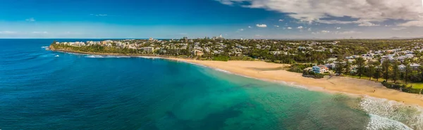Panoramiczne Zdjęcia Lotnicze Dicky Beach Caloundra Queensland Australia — Zdjęcie stockowe