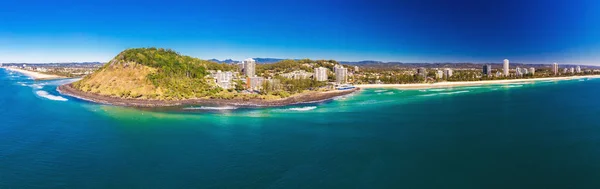 Aerial View Burleigh Heads Famous Surfing Beach Suburb Gold Coast — Stock Photo, Image