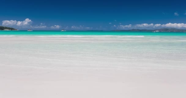 Surpreendentemente Famosa Whitehaven Beach Nas Ilhas Whitsunday Queensland Austrália — Vídeo de Stock
