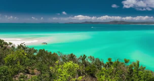 Surpreendentemente Famosa Whitehaven Beach Nas Ilhas Whitsunday Queensland Austrália — Vídeo de Stock