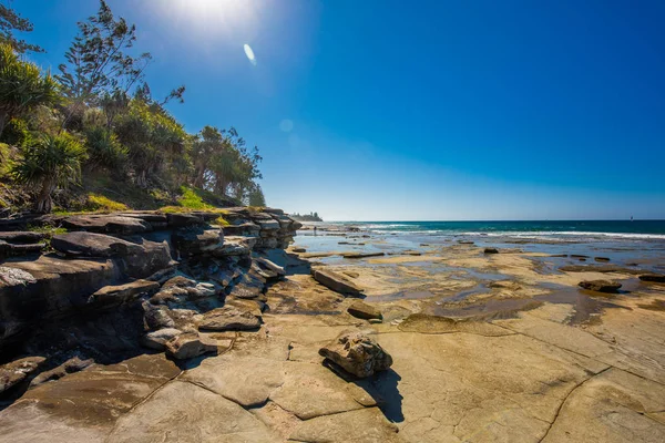 Vue Ensoleillée Shelly Beach Caloundra Sunshine Coast Queensland Australie — Photo